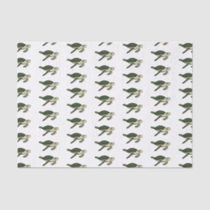 Sea turtle cartoon illustration tissue paper
