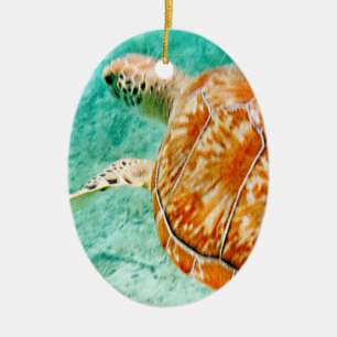 Sea Turtle Ceramic Ornament