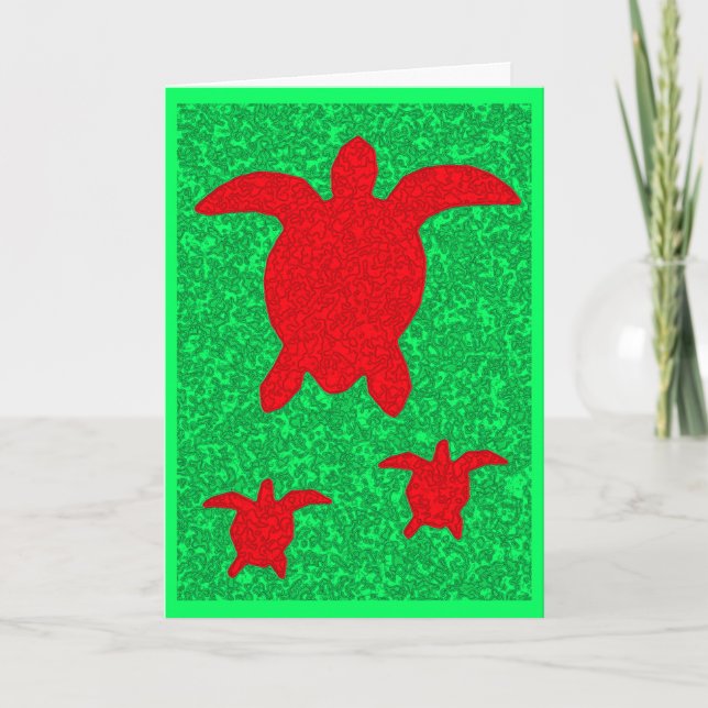 Sea Turtle Christmas Card (Front)