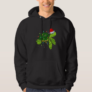 Sea Turtle Christmas Lights Merry Christmas Santa Hoodie