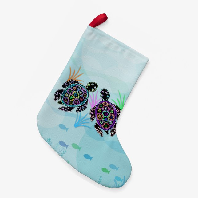 Sea Turtle Christmas Stocking (Front (Hanging))