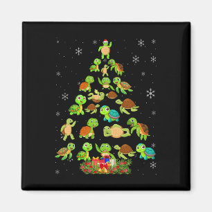 Sea Turtle Christmas Tree Matching Family Xmas Tre Magnet