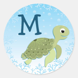 Sea Turtle Classic Round Sticker