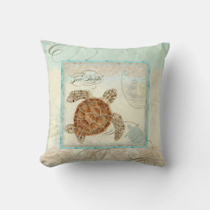 Sea Turtle Coastal Beach - Home Decor Pillow