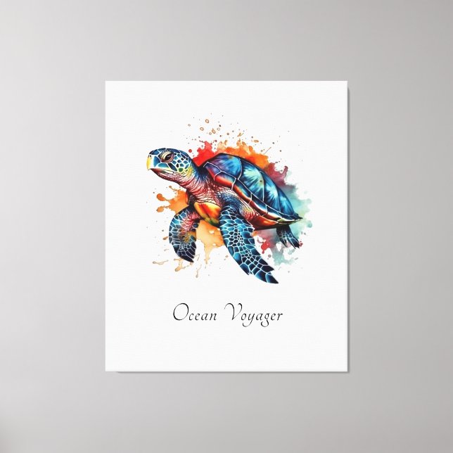 Sea Turtle Colourful Coastal Wall Decor (Front)