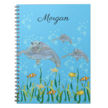 Sea Turtle Colourful Original Drawing Personalized