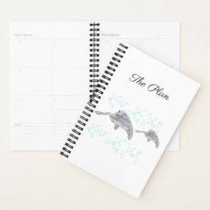 Sea Turtle Colourful Original Drawing Personalized Planner