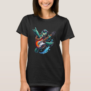 Sea Turtle Concert Electric Guitar Music Men Women T-Shirt