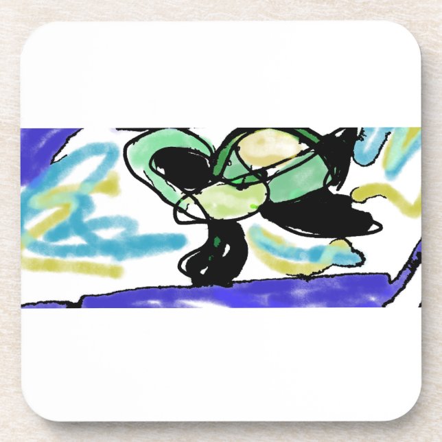Sea turtle cool summer  coaster (Front)