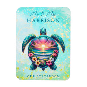 Sea Turtle Cruise Ship Stateroom Magnet