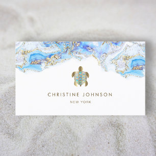 sea turtle design business card