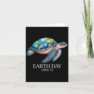 Sea Turtle Earth Day 2025 Save The Earth  Card
