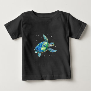 Sea Turtle Earth Day 2025 Sea Animals Baby T-Shirt