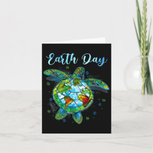 Sea Turtle Earth Day Natural Save The Earth Mens W Card