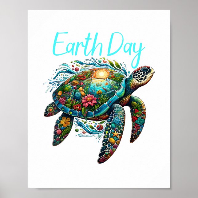 Sea Turtle Earth Day Poster (Front)
