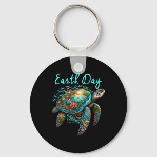 Sea Turtle Earth Day Save The Earth Keychain