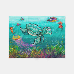 Sea Turtle Fleece Blanket