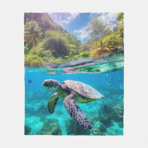 Sea Turtle Fleece Blanket