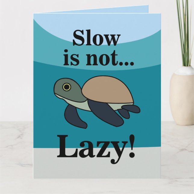 Sea Turtle Funny Card (Front)
