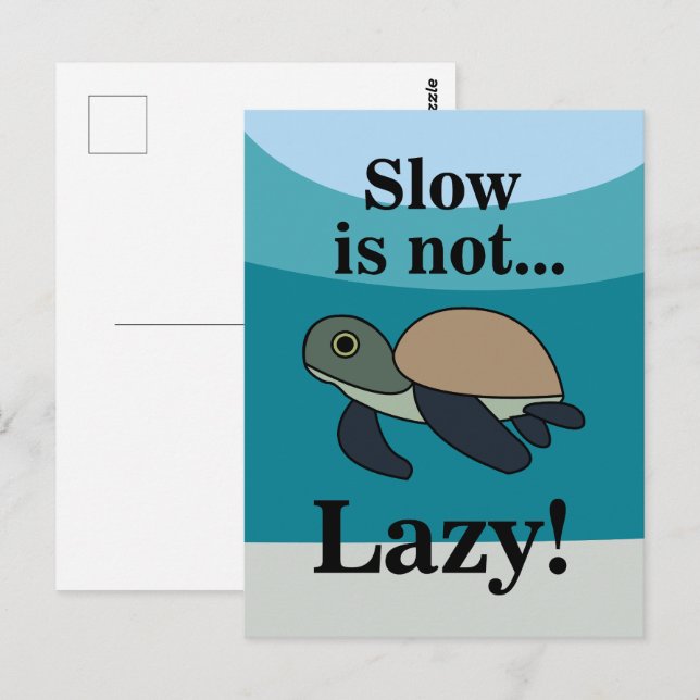 Sea Turtle Funny Postcard (Front/Back)