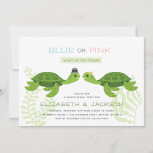 Sea Turtle Gender Reveal Invitation