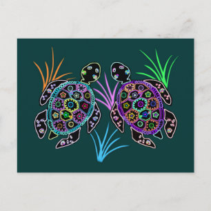 Sea Turtle Glow Postcard