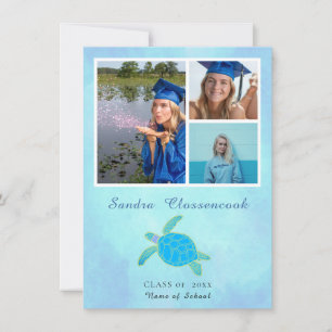 Sea Turtle Graduate Announcement Card