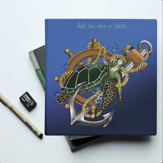 Sea Turtle Green Blue Binder (Creator Uploaded)