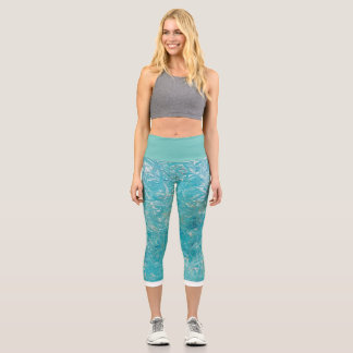 Sea Turtle Green High Waisted Capris