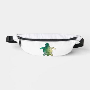 Sea Turtle green watercolor Fanny Pack