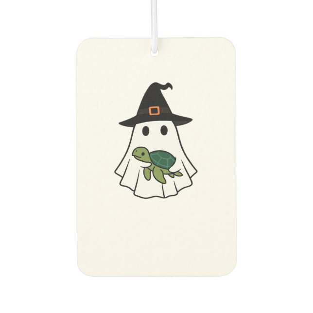 Sea Turtle Halloween Ghost Witch Hat Animal Lovers Air Freshener (Front)