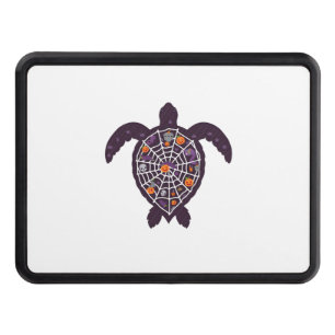 Sea Turtle Halloween Spider-web Pumpkin Ghost Hall Trailer Hitch Cover
