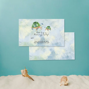 Sea Turtle - How big is mommy's belly Enclosure Card