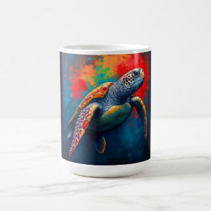 Sea Turtle in Deep Sea Coffee Mug
