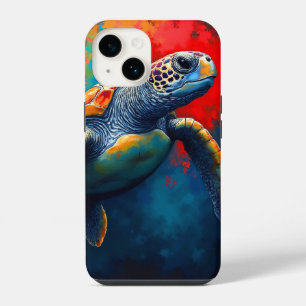 Sea Turtle in Deep Sea iPhone 14 Case