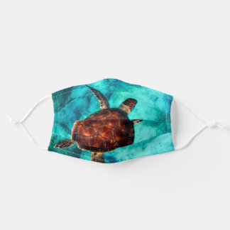 Sea turtle in the blue ocean- bestselling cloth face mask