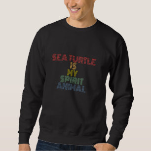Sea Turtle Is My Spirit Animal retro 70s vintage Sweatshirt