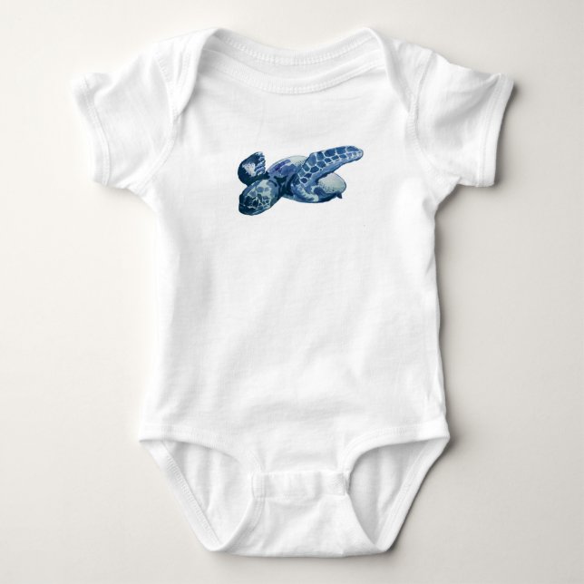 Sea Turtle Keep Swimming Baby Bodysuit (Front)