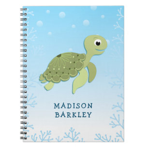 Sea Turtle Kid's Cute Ocean Animal Notebook