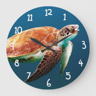 Sea Turtle Large Clock