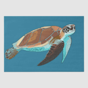 Sea Turtle Loggerhead Art Decoupage Tissue Paper