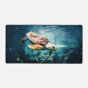 Sea Turtle Loggerhead Desk Mat