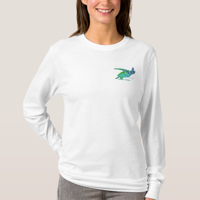 Sea Turtle long sleeve women's shirt (Front)