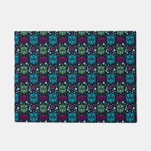 Sea Turtle & Lotus Flower Pattern Doormat