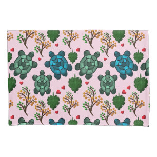 Sea Turtle Lover Gift, Cute Turtle Pattern, Marine Pillowcase