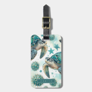 Sea Turtle Luggage Tag