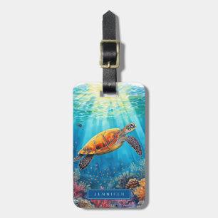 Sea Turtle Luggage Tag