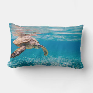 Sea turtle lumbar pillow