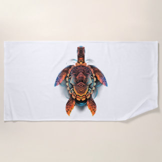 Sea Turtle Mandala Sea Ocean Animal Artwork Boho   Beach Towel