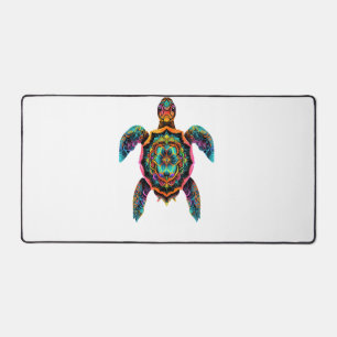 Sea Turtle Mandala Sea Ocean Animal Artwork Boho Desk Mat